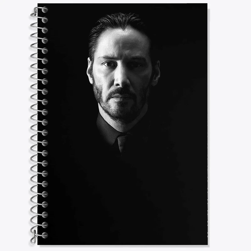 دفتر زبان 50 برگ خندالو مدل سه خط طرح جان ویک John Wick کد 2953