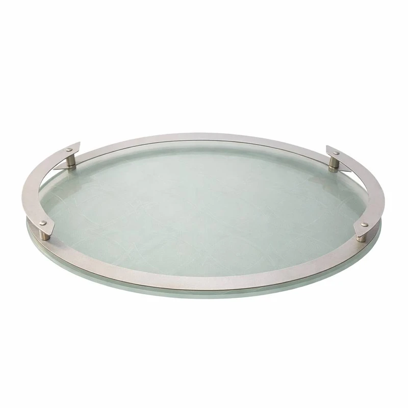 سینی دسته دار  طرح بیضی کد 430 سایز 30x24 سانتی متر