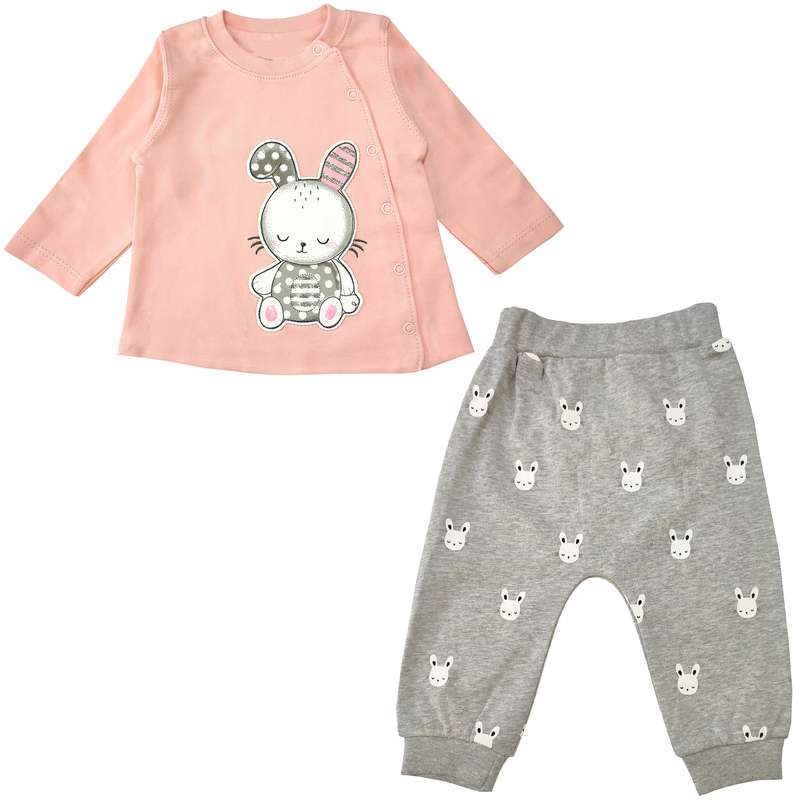 ست تی شرت و شلوار نوزادی مدل خرگوش کد 3665