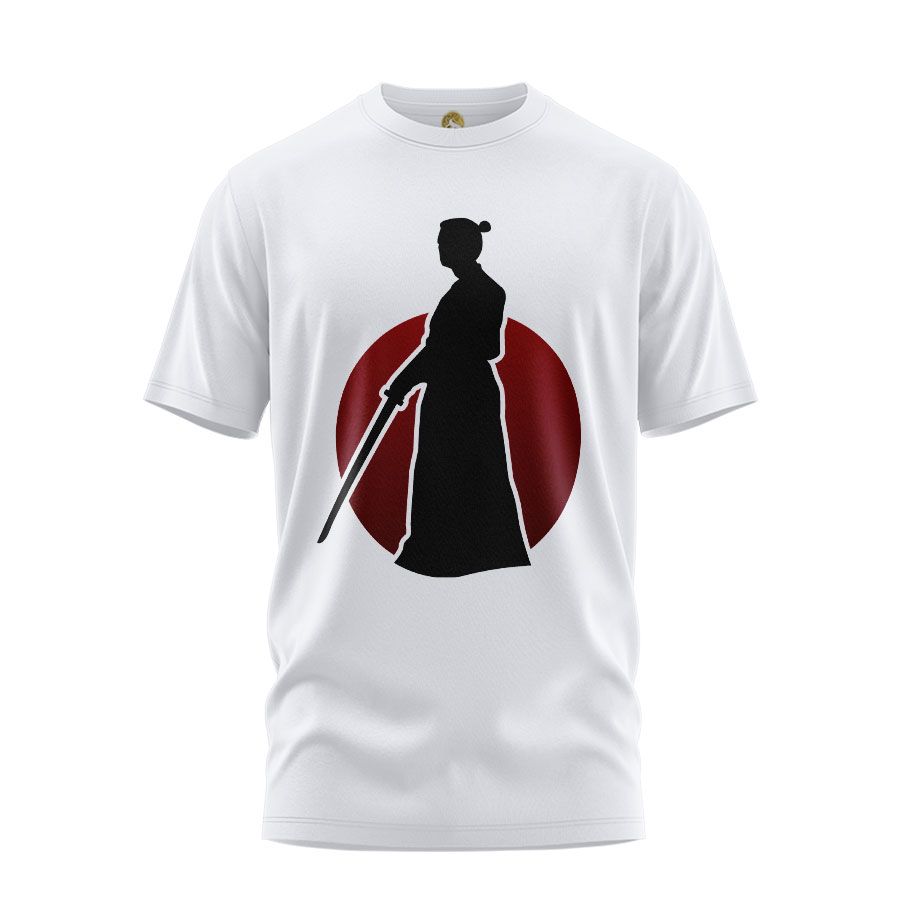 تی شرت آستین کوتاه مردانه هومرو مدل TW458 طرح سامورایی -  - 1