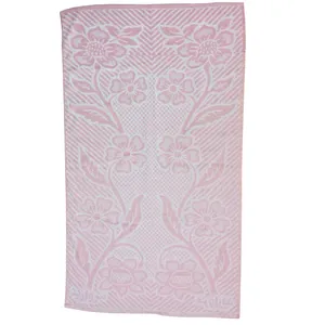 حوله حمام مروارید طرح بوته سایز 70x140 سانتی متر