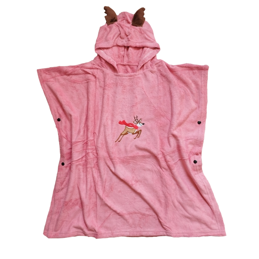 حوله پالتویی کودک مدل گوزن شمالی سایز 70