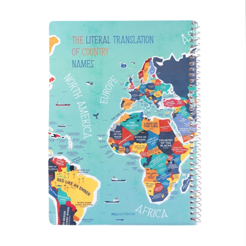 دفتر مشق 50 برگ مدل نقشه جهان 