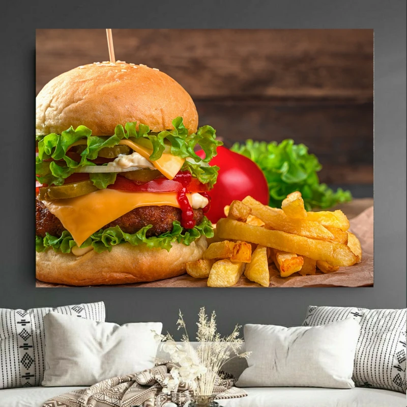  پوستر طرح غذا مدل همبرگر کد GR551