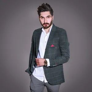 کت تک مردانه مدل چهارخانه 1-1