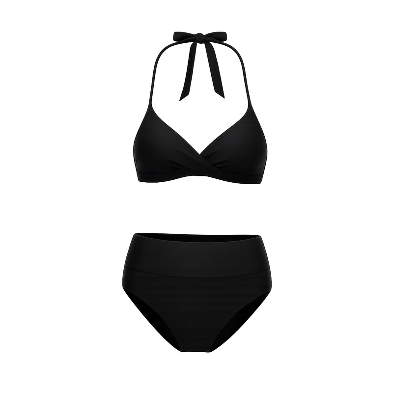 مایو 2 تکه زنانه کاپشی مدل ASF9054BB