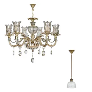 لوستر چشمه نور کد C3336/6+3 مجموعه 2 عددی