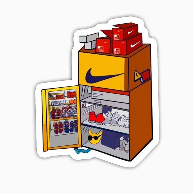 استیکر لپ تاپ و موبایل بووم طرح قفسه مدل Nike کد FD36 