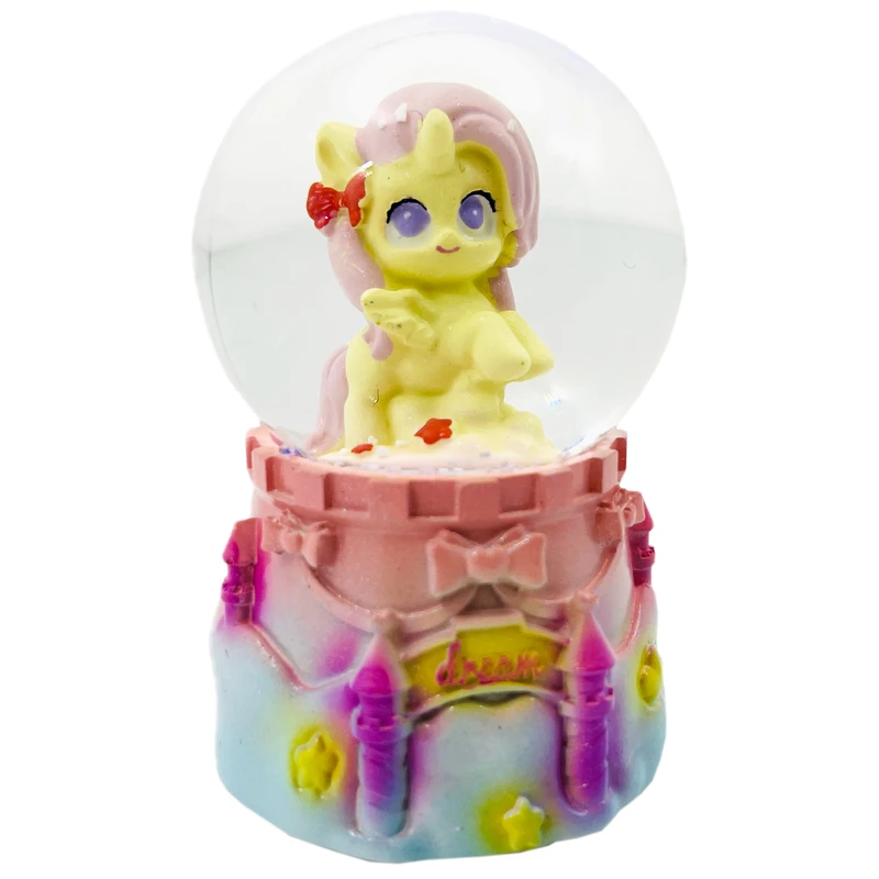 گوی چراغ‌دار مدل Dream طرح پونی و قلعه آرزوها کد 5921