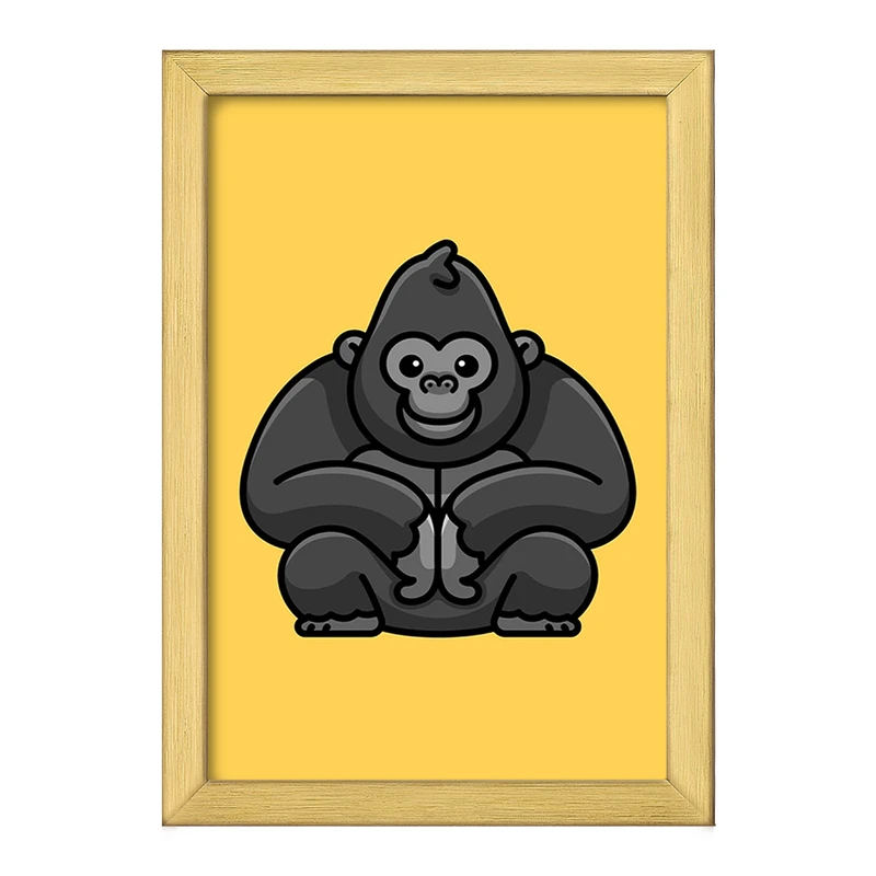 تابلو خندالو طرح حیوانات بامزه گوریل کد 28198