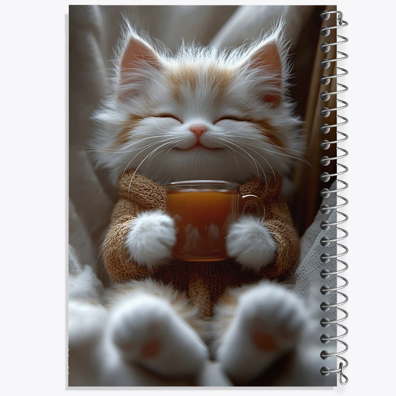 دفتر مشق 50 برگ خندالو طرح گربه بامزه کد N5361