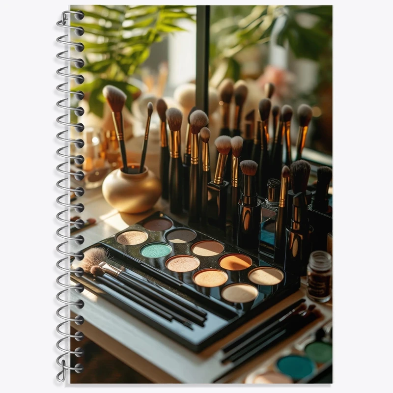 دفتر زبان 50 برگ خندالو مدل سه خط طرح آرایشگر و میکاپ آرتیست کد F1970