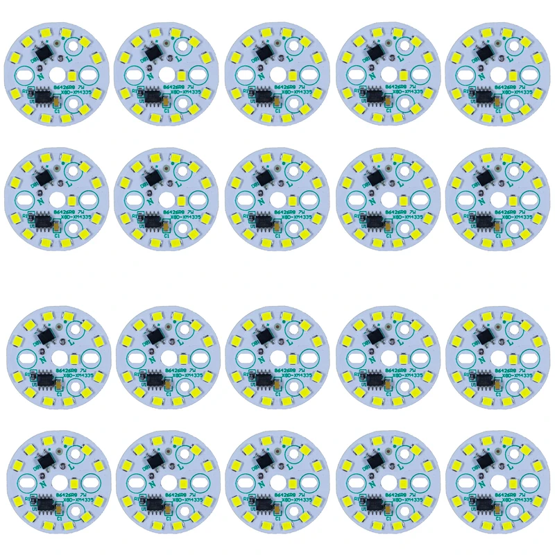 چیپ لامپ ال ای دی 7 وات مدل XGD کد 220V بسته 20 عددی