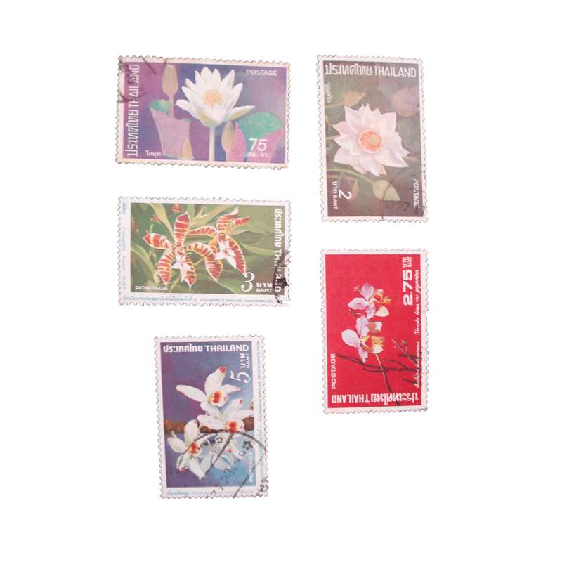 تمبر یادگاری مدل گلها کد DS1528 مجموعه پنج عددی