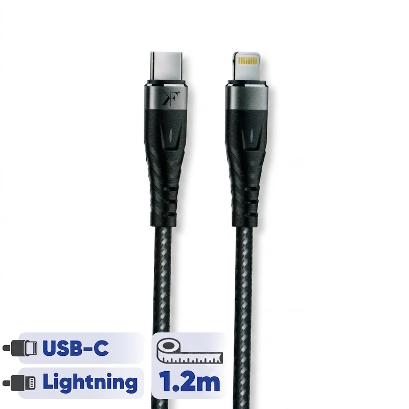 کابل تبدیل لایتنینگ  به USB-C کی اف سنیور مدل S9IP-C طول 1.2 متر