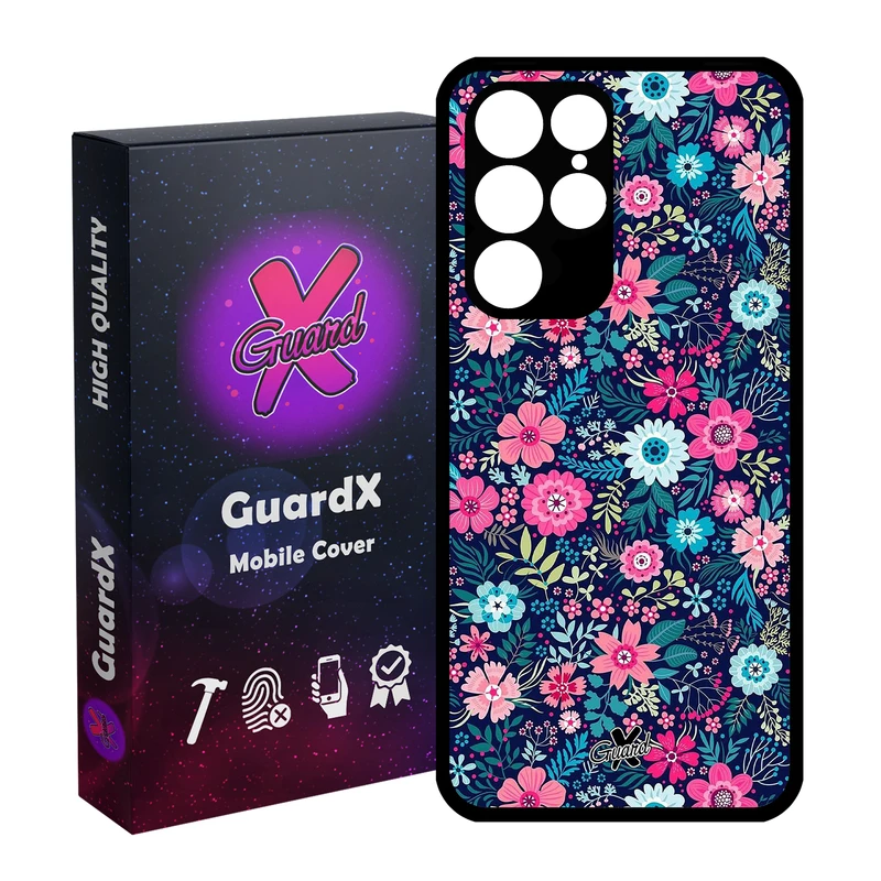 کاور گارد ایکس طرح Flower مدل Glass10210 مناسب برای گوشی موبایل سامسونگ Galaxy S22 Ultra