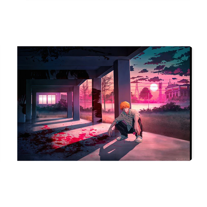 تابلو شاسی عرش مدل انیمه مرد اره ای Chainsaw Man کد As1489