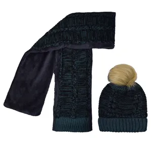 ست کلاه و شال گردن بافتنی بچگانه مدل P0054