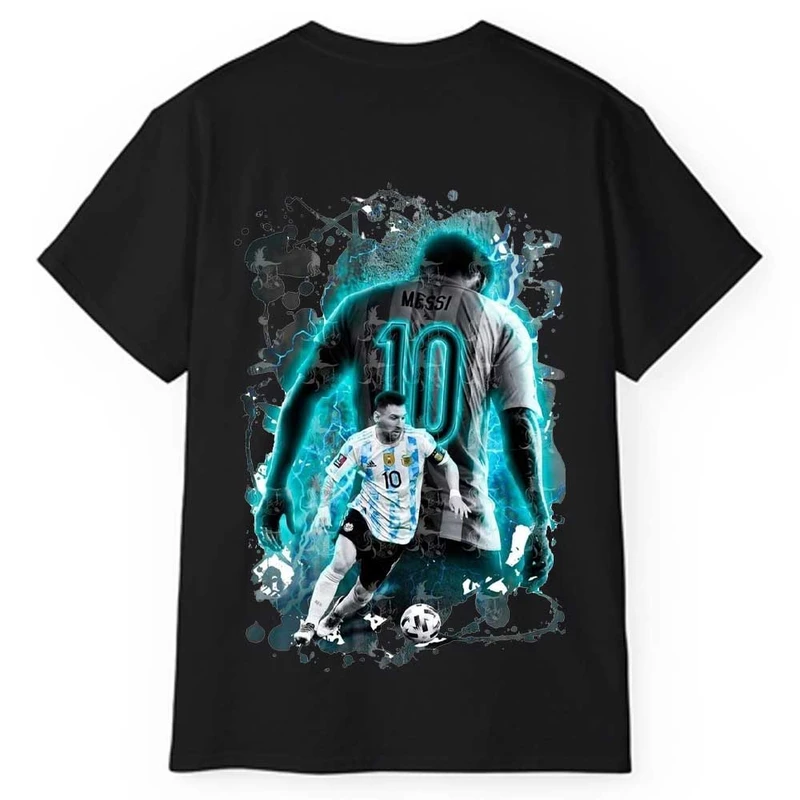 تی‌شرت آستین کوتاه مردانه پاد آفرین مدل مسی کد 1741