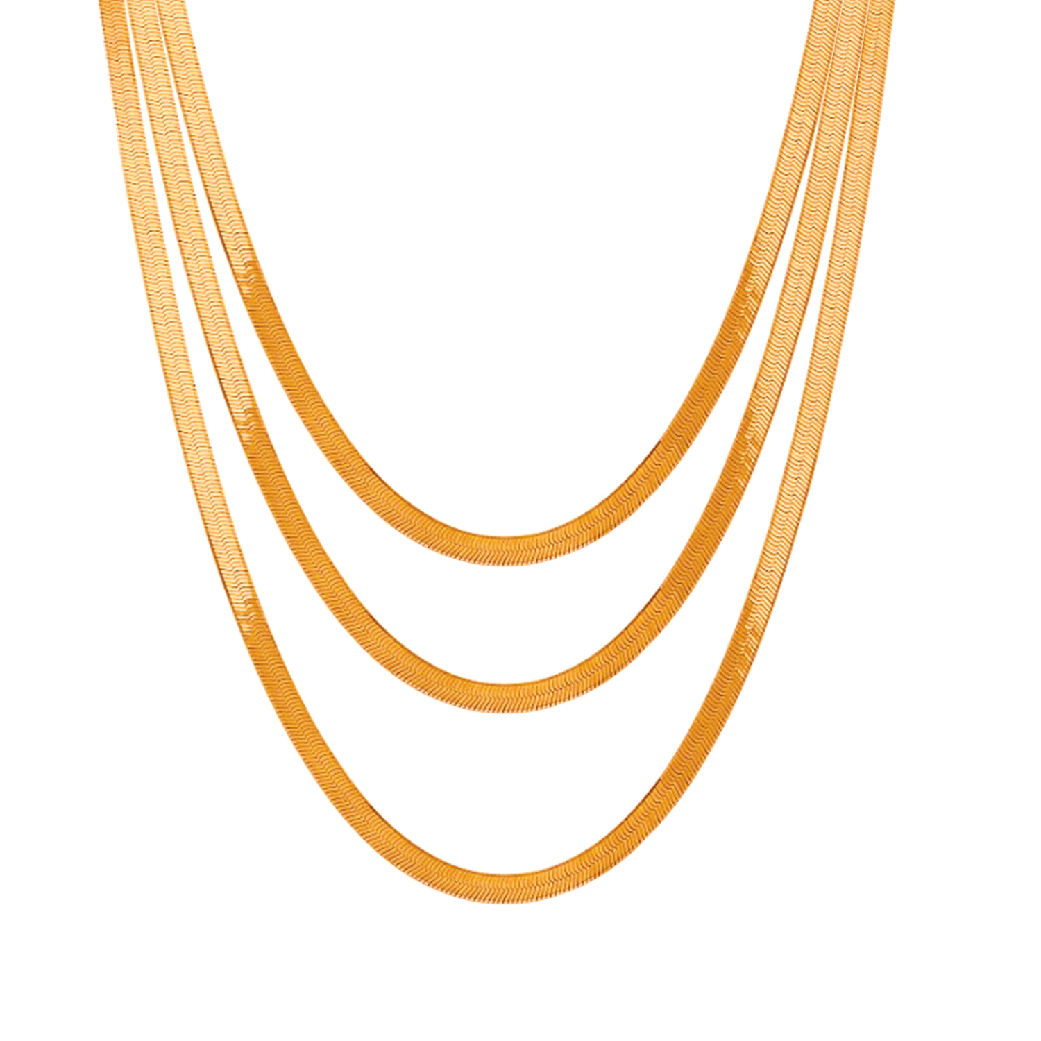 گردنبند زنانه مدل ماری سه لاین A6536