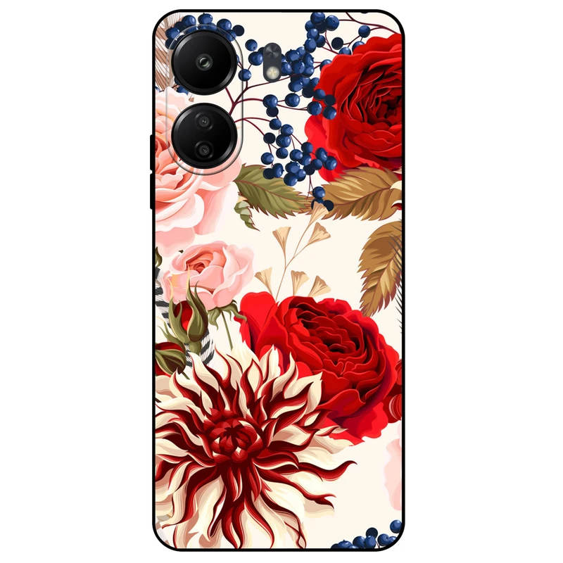 کاور مگافون طرح گل مدل 7350 مناسب برای گوشی موبایل شیائومی Redmi 13C