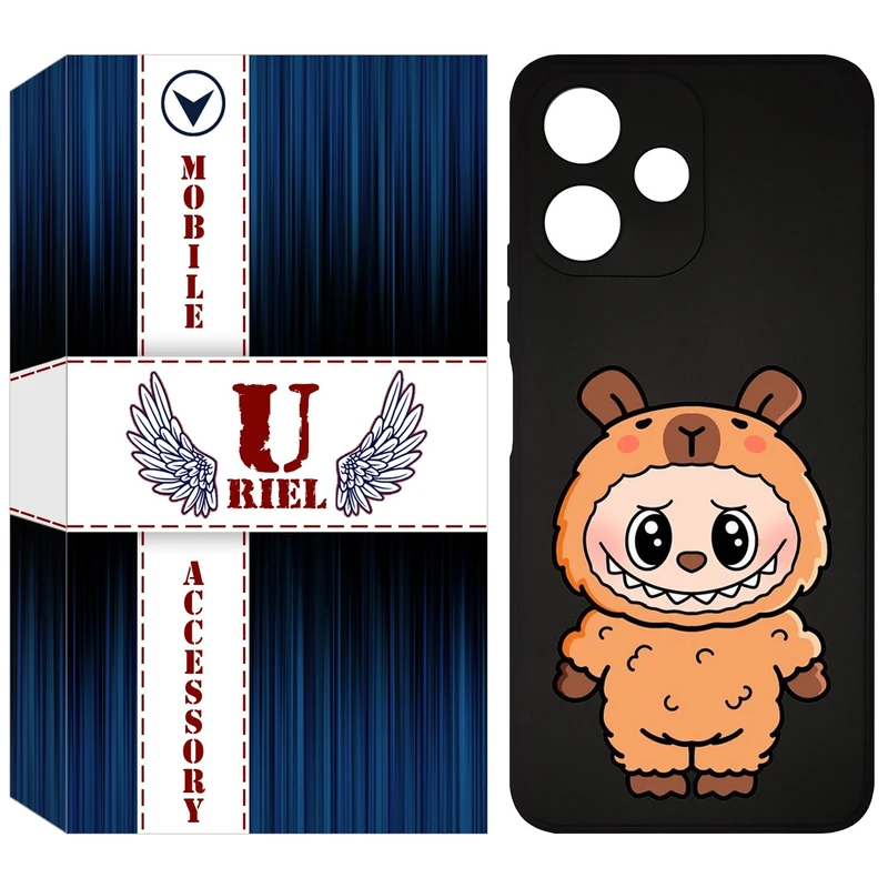 کاور یوریل قاب مدل KSH کد 110 طرح عروسک لبوبو مناسب برای گوشی موبایل شیائومی Redmi 12 5G / Note 12R / Poco M6 Pro 5G