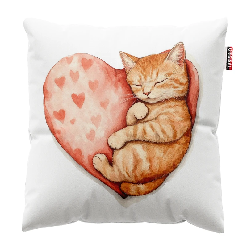 کوسن پاد آفرین مدل فانتزی طرح گربه کد PK402270 سایز 40*40 سانتی متر