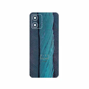 MAHOOT Turquoise feathers Cover Sticker for Motorola Moto E13