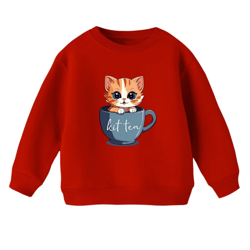 سویشرت بچگانه مدل گربه و فنجان 
