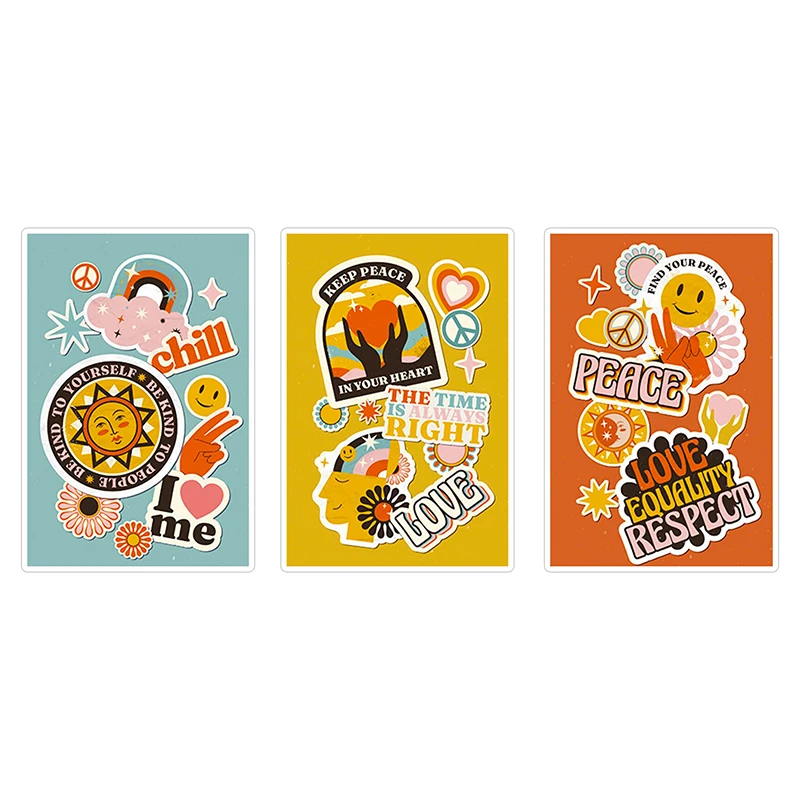 استیکر لپ تاپ ماسا دیزاین طرح peace کد COL056 مجموعه 3 عددی