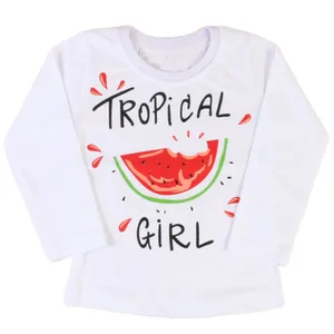 تی شرت آستین بلند دخترانه مدل bg973 طرح هندوانه