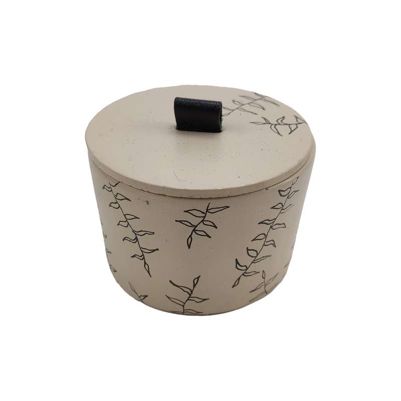 شمع لیوانی مدل بتنی سیم و گنجشک لاوندر