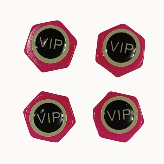 سر والف لاستیک خودرو مدل شبرنگ کد VIP بسته 4 عددی