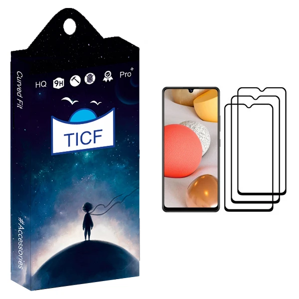 محافظ صفحه نمایش تی ای سی اف مدل +HD مناسب برای گوشی موبایل سامسونگ Galaxy A42 بسته سه عددی