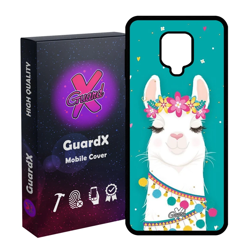 کاور گارد ایکس طرح Llama مدل Glass10017 مناسب برای گوشی موبایل شیائومی Redmi Note 9S / Note 9 Pro / Note 9 Pro Max