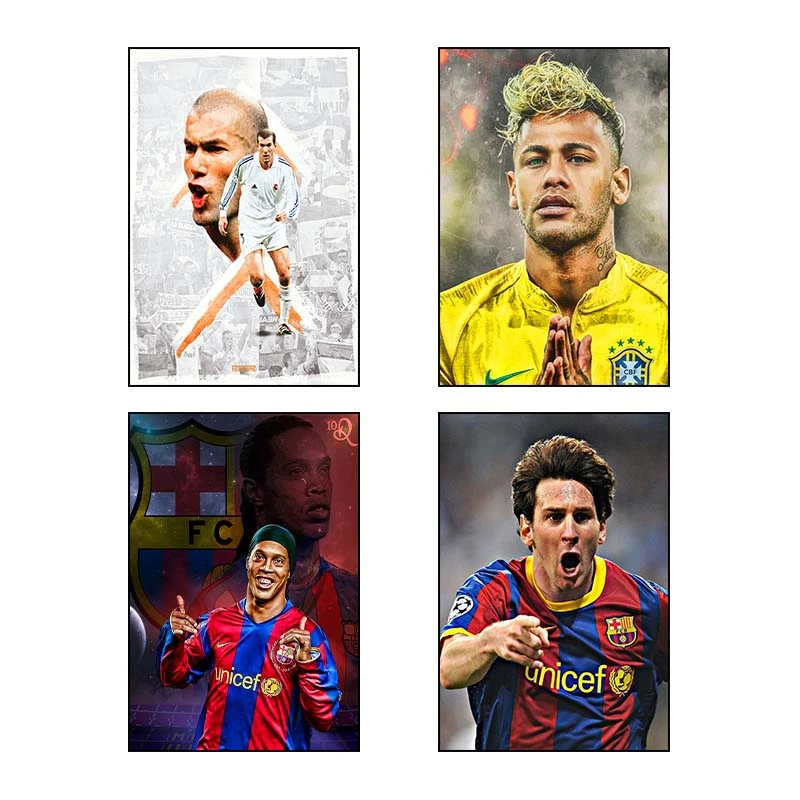 تابلو شاسي کارنيکا طرح طرفداران فوتبال Football Fan کد 45196 مجموعه 4 عددی