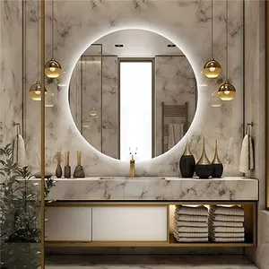 آینه سرویس بهداشتی آزالیا مدل بک لایت نوردار گرد 70 قطر 70 سانتی متر