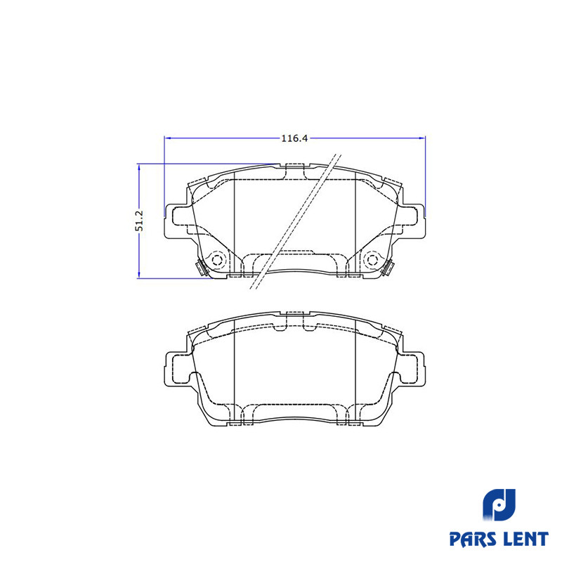 لنت ترمز جلو لنت پارس کد 1-23510 مناسب برای جیلی GC6