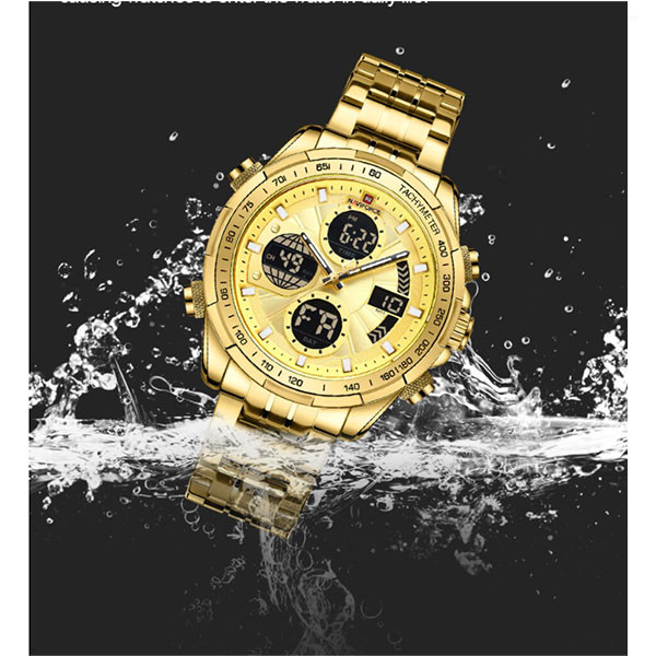 ساعت مچی عقربه‌ای مردانه نیوی فورس مدل NF9197S GG