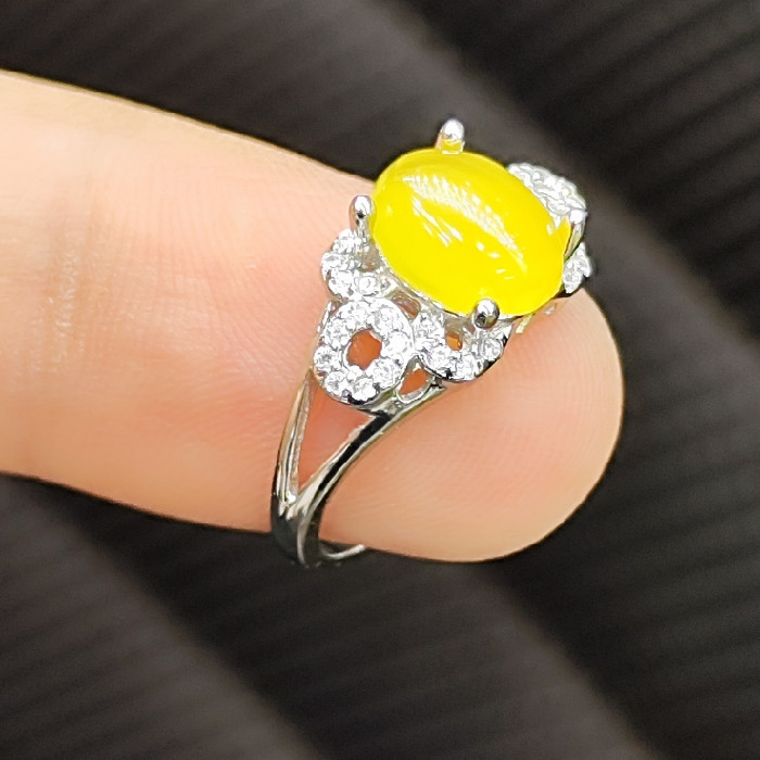 انگشتر نقره زنانه نقره جات بافندگان مدل سنگ شرف الشمس کد 1800