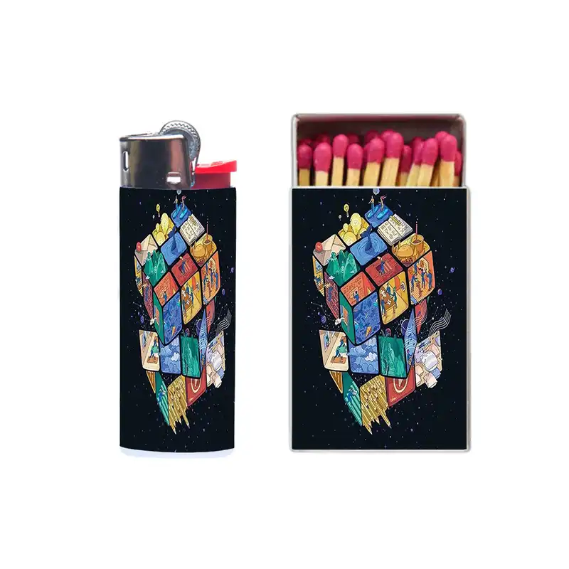 فندک مدل روبیک کد 449 به همراه کبریت