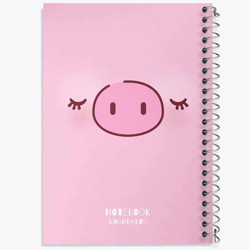 دفتر مشق 100 برگ خندالو طرح خوک کیوت کد N1021