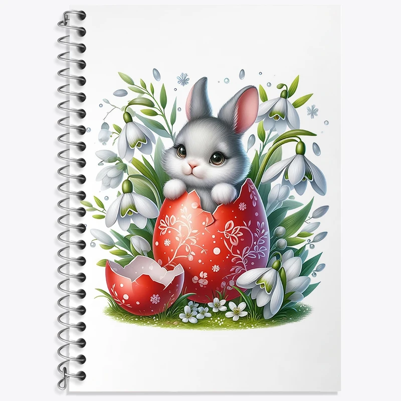 دفتر زبان 50 برگ خندالو مدل سه خط طرح خرگوش کد N1586