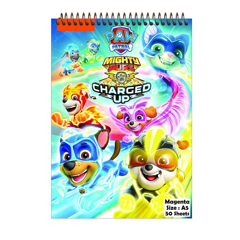 دفتر نقاشی 50 برگ مجنتا طرح سگهای نگهبان کد 0022