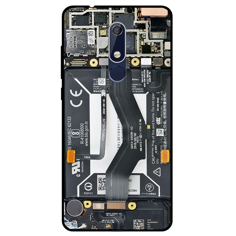 کاور مگافون طرح برد موبایل مدل 8004 مناسب برای گوشی موبایل نوکیا 5.1      