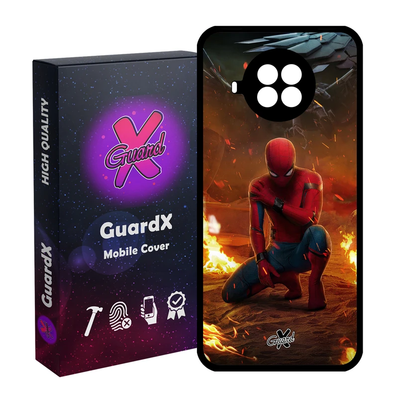 کاور گارد ایکس طرح Spider Man مدل Glass10098 مناسب برای گوشی موبایل شیائومی Mi 10T Lite / Mi 10I / Redmi Note 9 Pro 5G