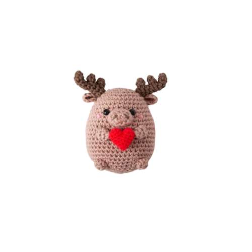 عروسک بافتنی مدل گوزن عاشق کد 12