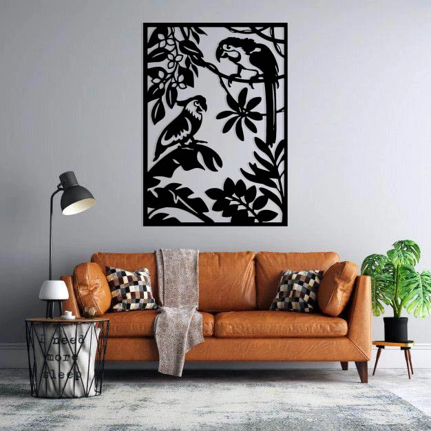 استیکر دیواری طرح طوطی 