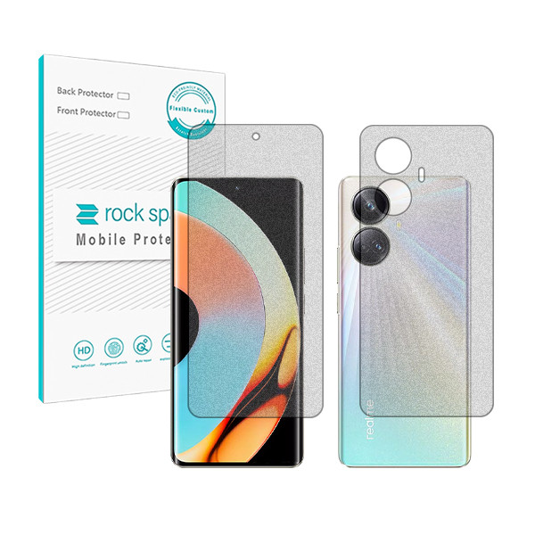 محافظ صفحه نمایش مات راک اسپیس مدل HyMTT مناسب برای گوشی موبایل ریلمی 10 Pro Plus به همراه محافظ پشت گوشی