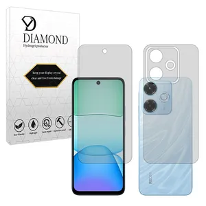 Diamond Tough model transparent screen protector suitable for Xiaomi Redmi 13x mobile phone Along with the phone back protector 